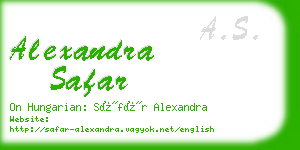 alexandra safar business card